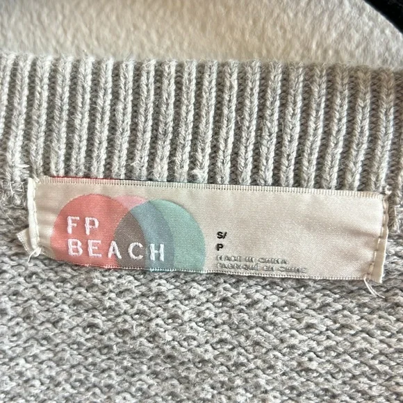 Free People Beach Hailee Sweater in Grey Top Only - Picture 4 of 6